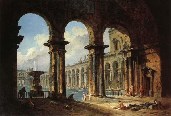 ROBERT, Hubert Ancient Runis Serving as a Public Bath